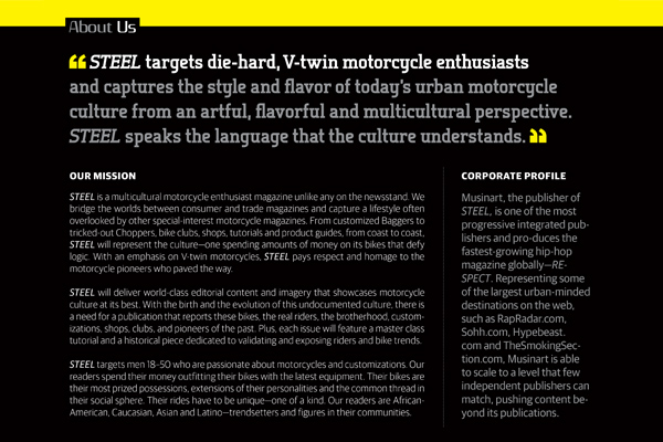 Steel Magazine Media Kit