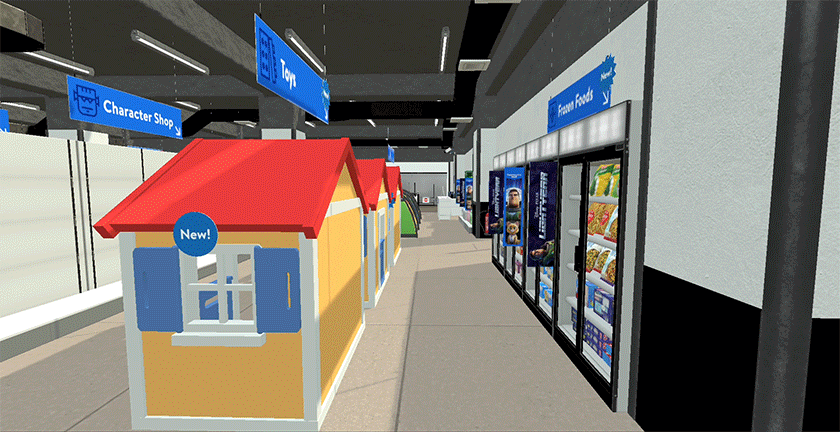 Walmart Canada VR Character Shop Area
