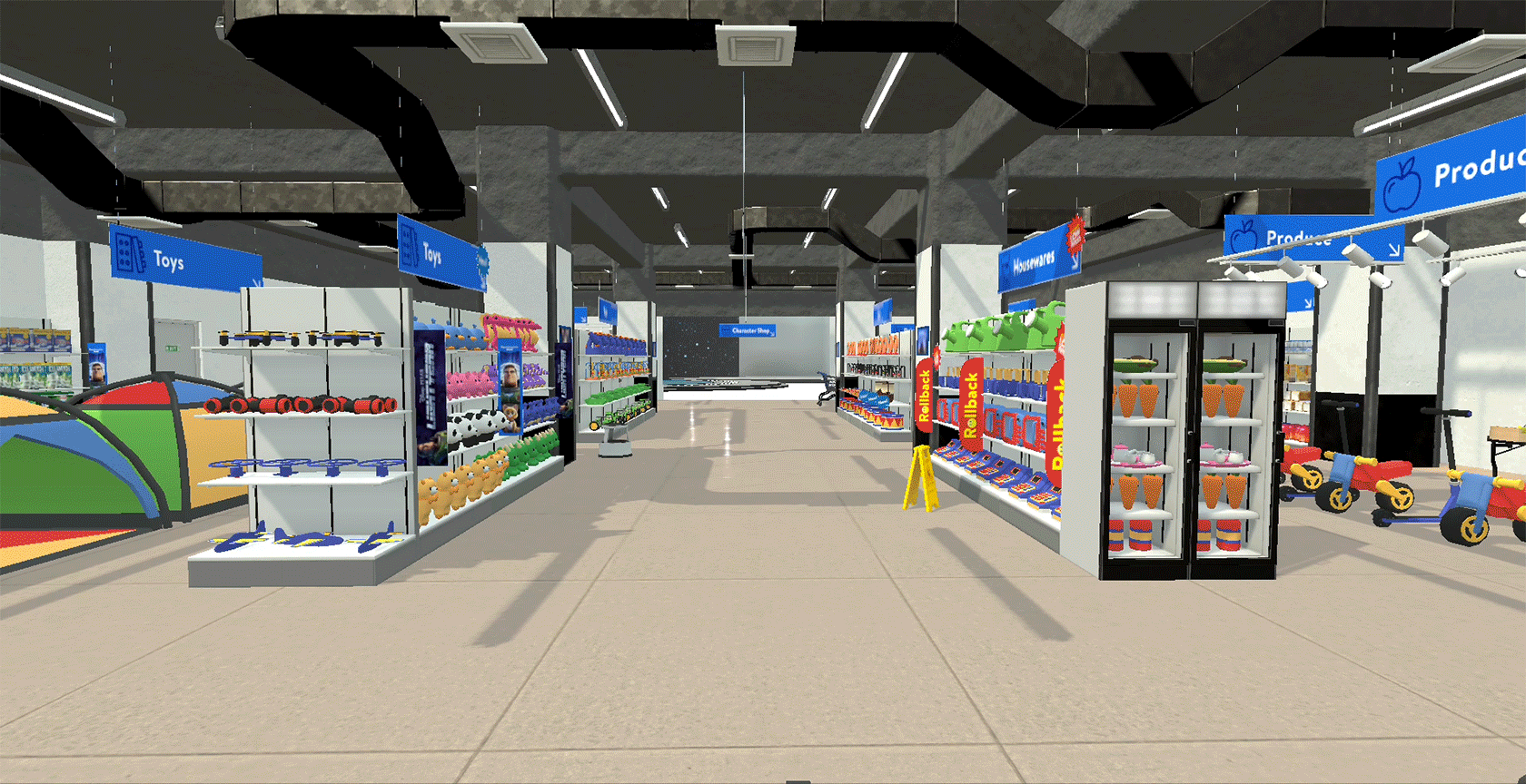 Walmart Canada VR Character Shop Area